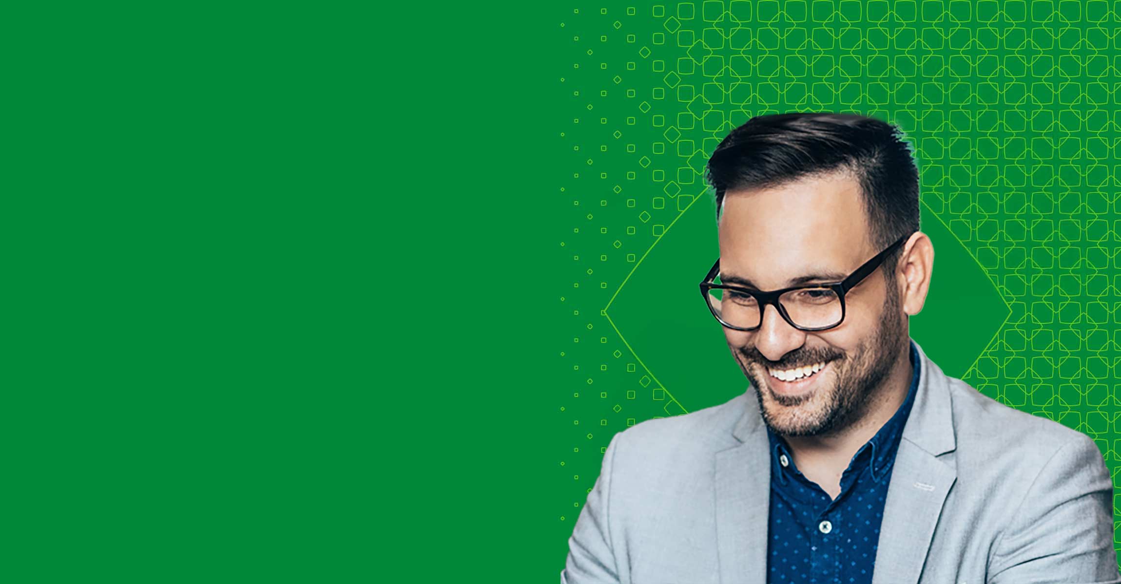 Smiling casually dressed man