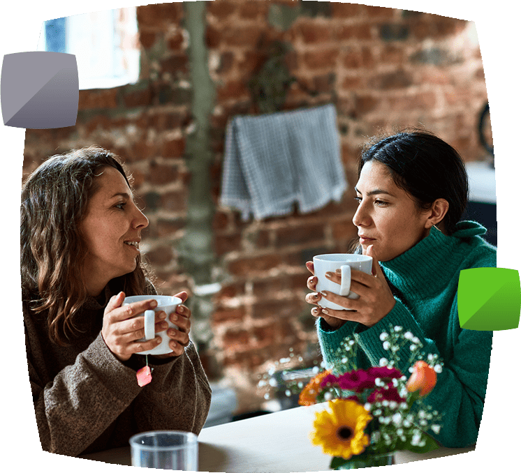women having coffee
