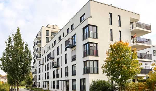 Flats with trees